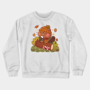 Cute Autumn Beaver Crewneck Sweatshirt